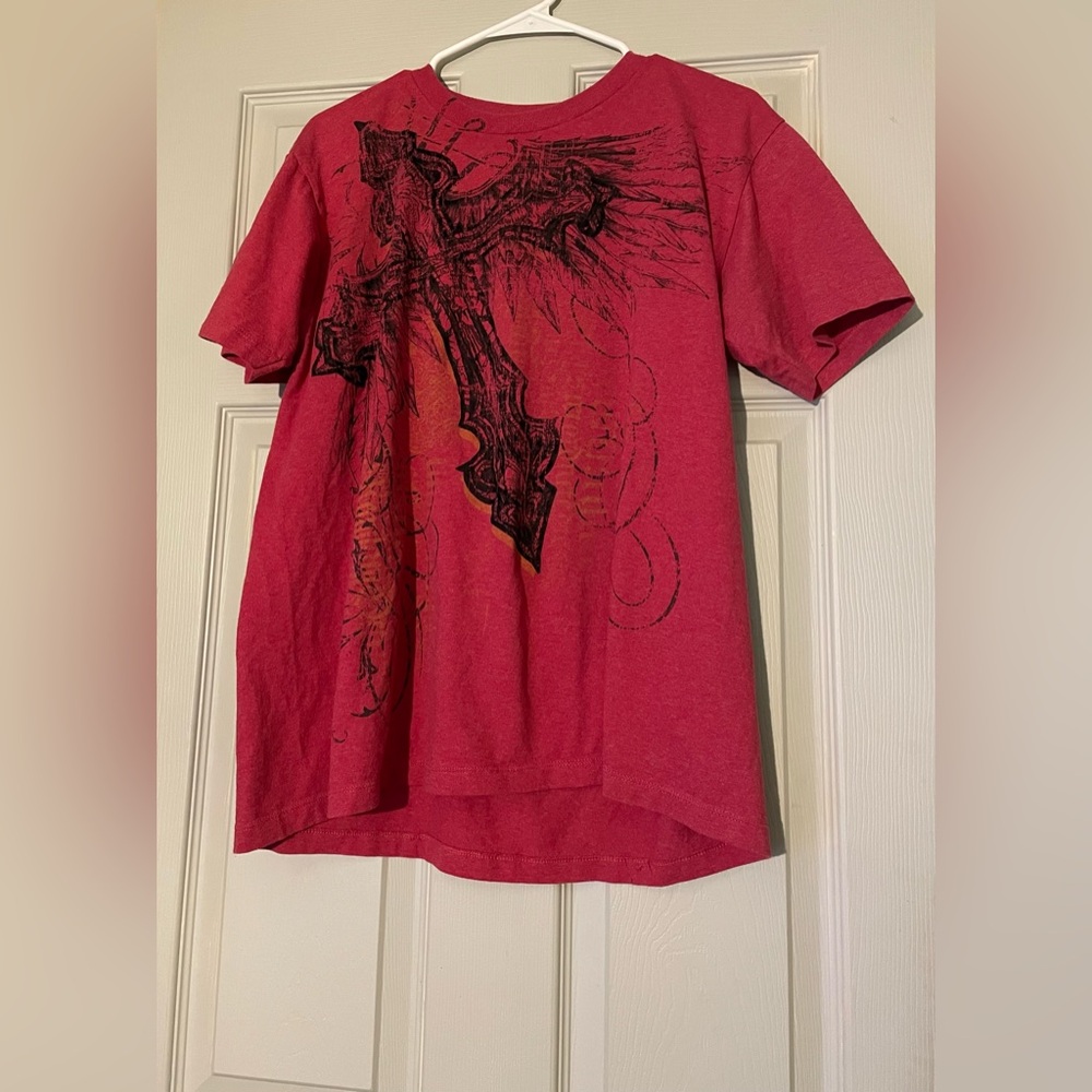 Red Graphic Carbon Black Shirt